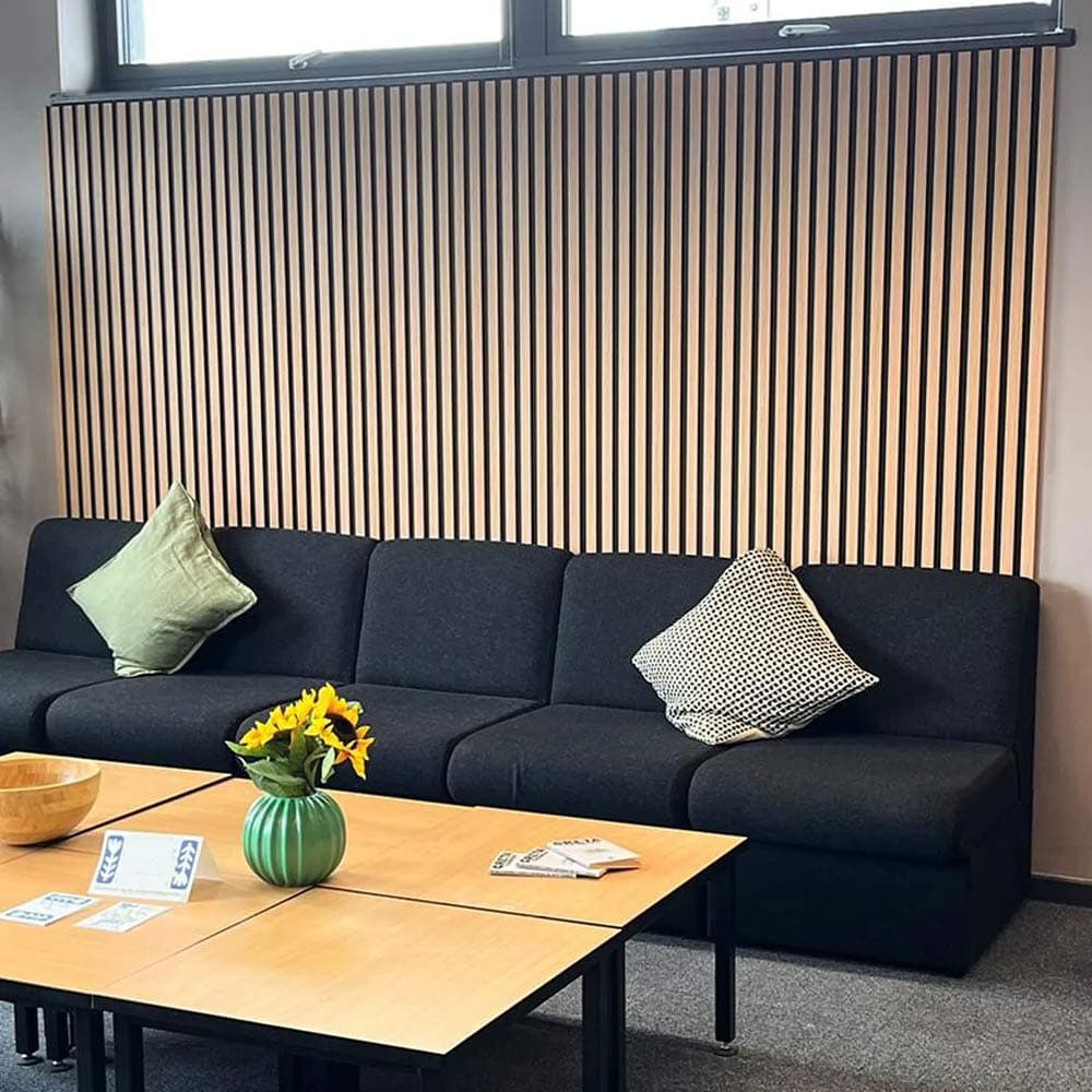 Premium Waterproof Light Ash 3D Large Slat Wall Panel
