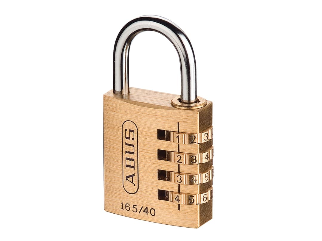 ABUS Mechanical 165/40 40mm Solid Brass Body Combination Padlock (4-Digit) Carded 10032163-01