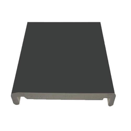 410mm Dark Grey Smooth Fascia Box End - 18mm x 1.25mtr - Pack of 2
