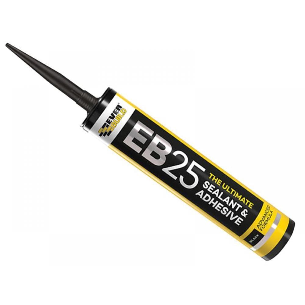 Everbuild Sika 605669 Eb25 Hybrid Sealant Adhesive Black 300Ml