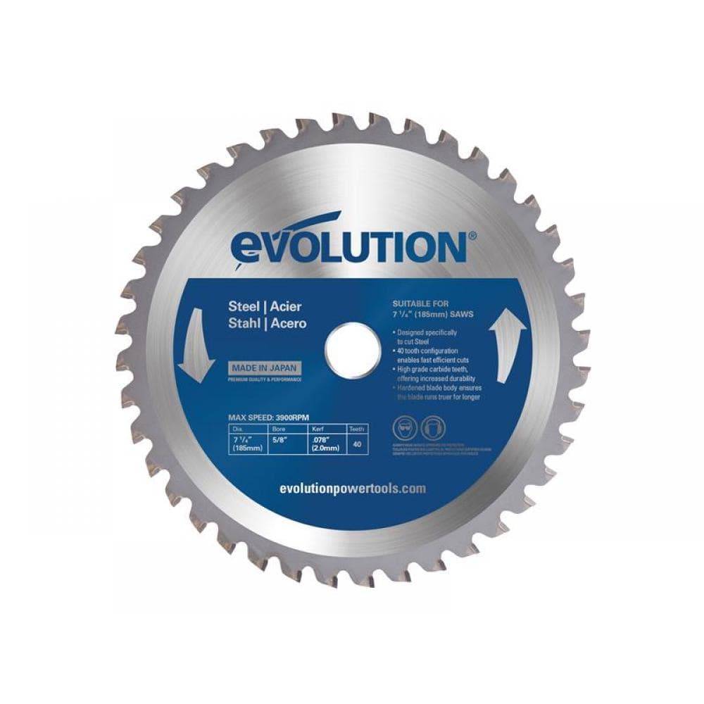 Evolution M185TCT-40CS Mild Steel Cutting Circular Saw Blade 185 X 20Mm X 40T
