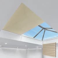 Latte Dimout Electric Thermal Cellular Pleated Roof Lantern Blinds Cellular