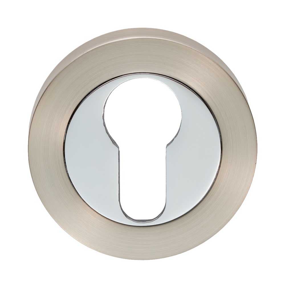 Carlisle Brass Ltd Carlisle Brass Escutcheon Euro Profile On Concealed Fix Round Rose Satin Chrome