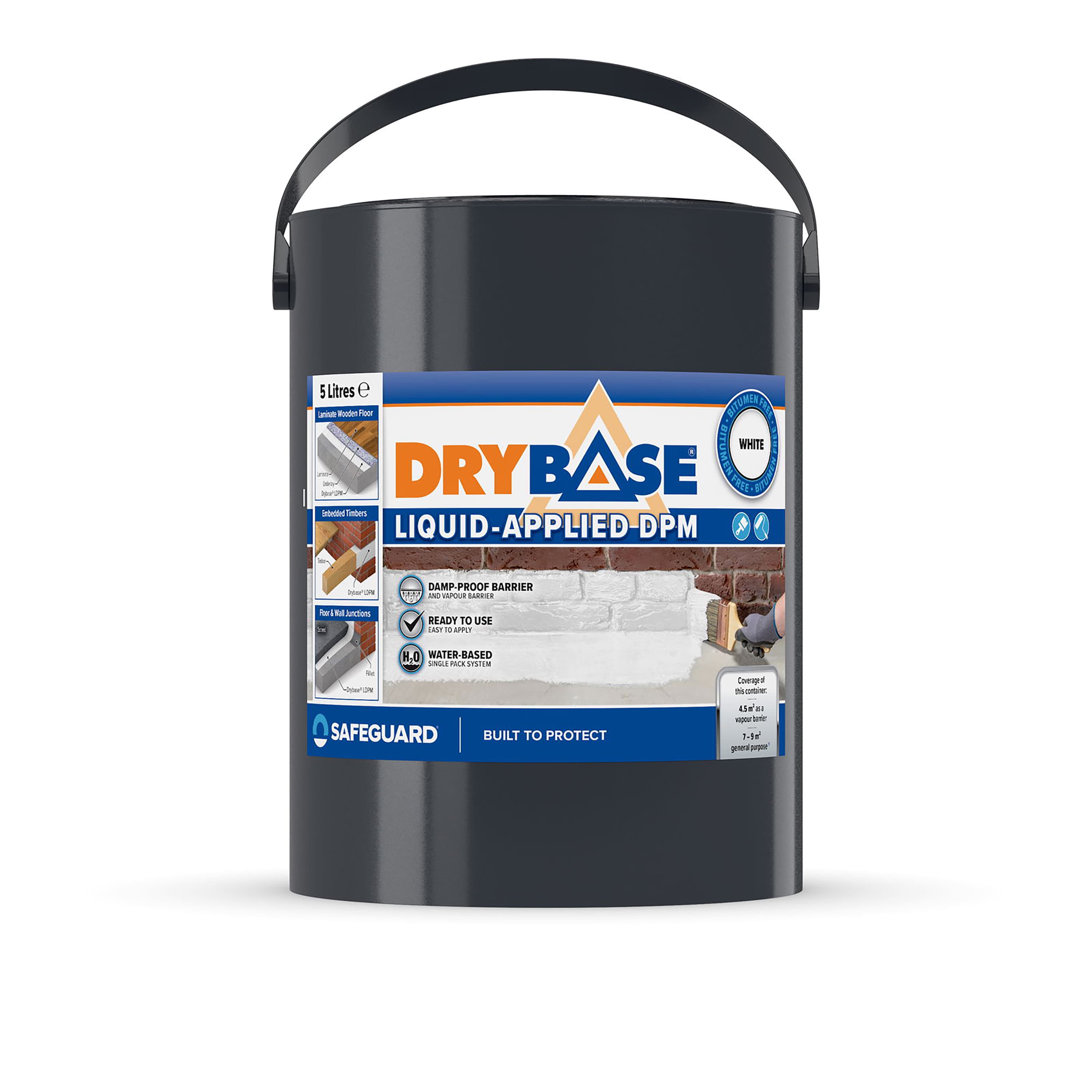 Safeguard Drybase Liquid Damp-proof Membrane 5L White