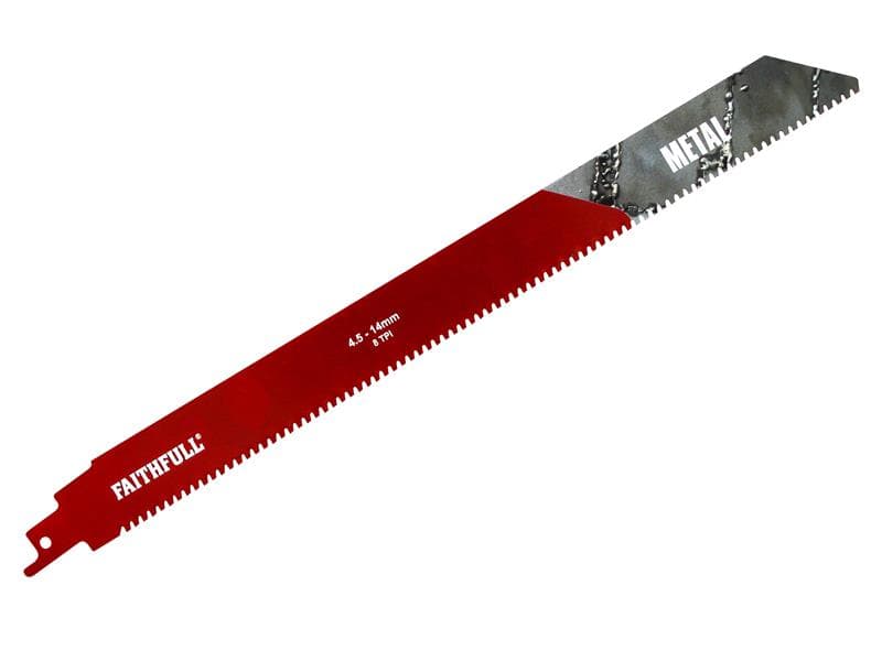 Faithfull FAISBS1230HM S1230Hm Metal Carbide Sabre Saw Blade 304Mm X 8 Tpi