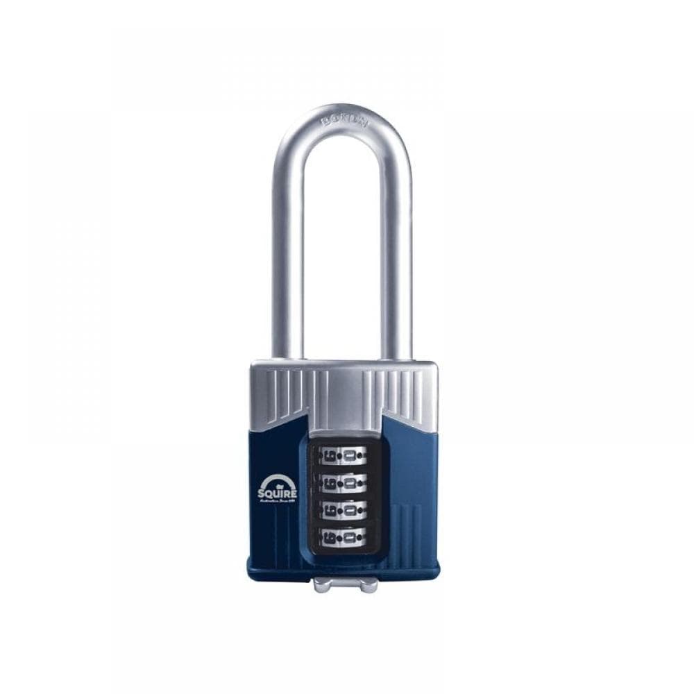 Squire WARRIOR COMBI 55/2.5 Warrior High-Security Long Shackle Combination Padlock 55Mm