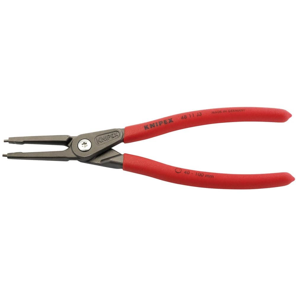 Knipex 75080 48 11 J3 225Mm Internal Straight Tip Circlip Pliers 40 - 100Mm Capacity each