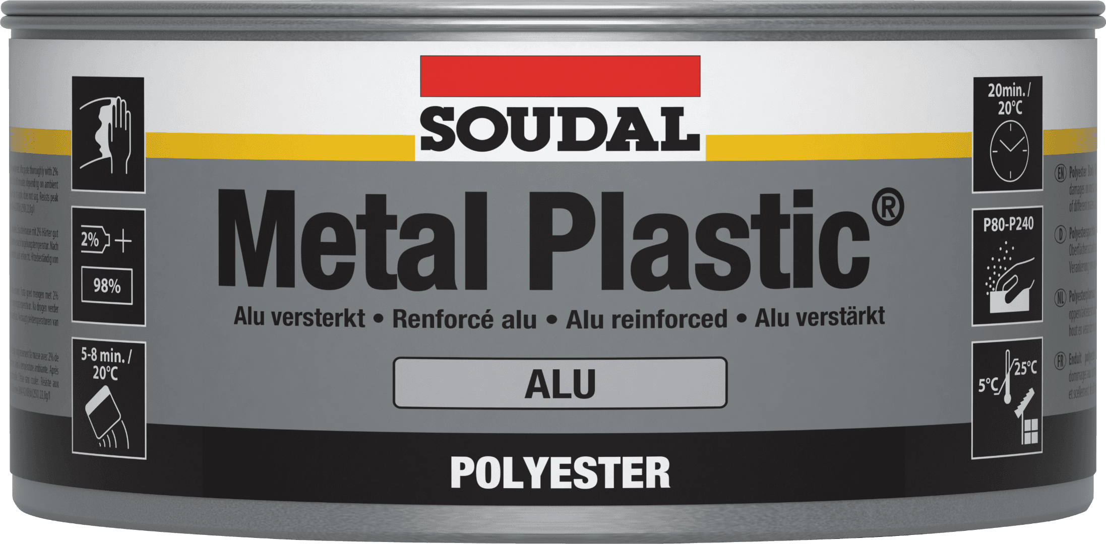 Soudal Metal Plastic Alu Aluminium 2Kg 103426