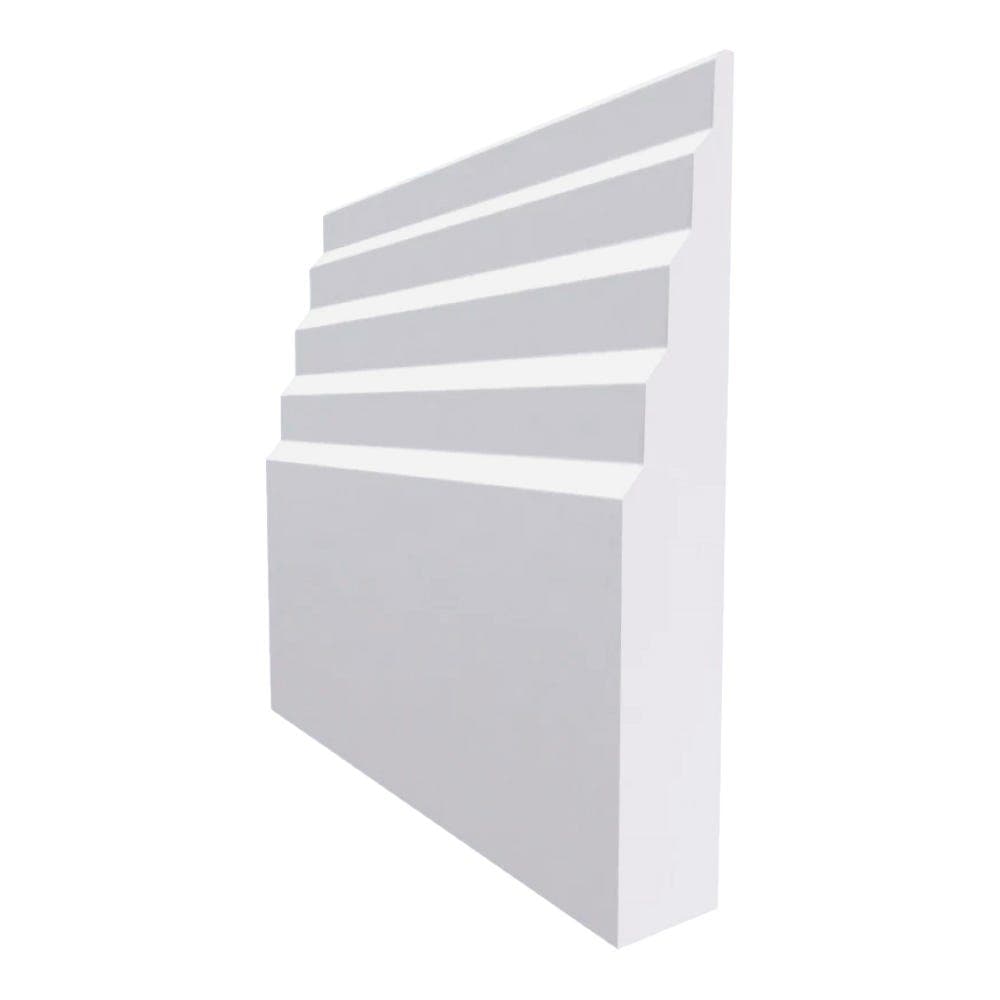Stepped 3 MDF Skirting Board White Primed 4200mm x 170mm x 18mm