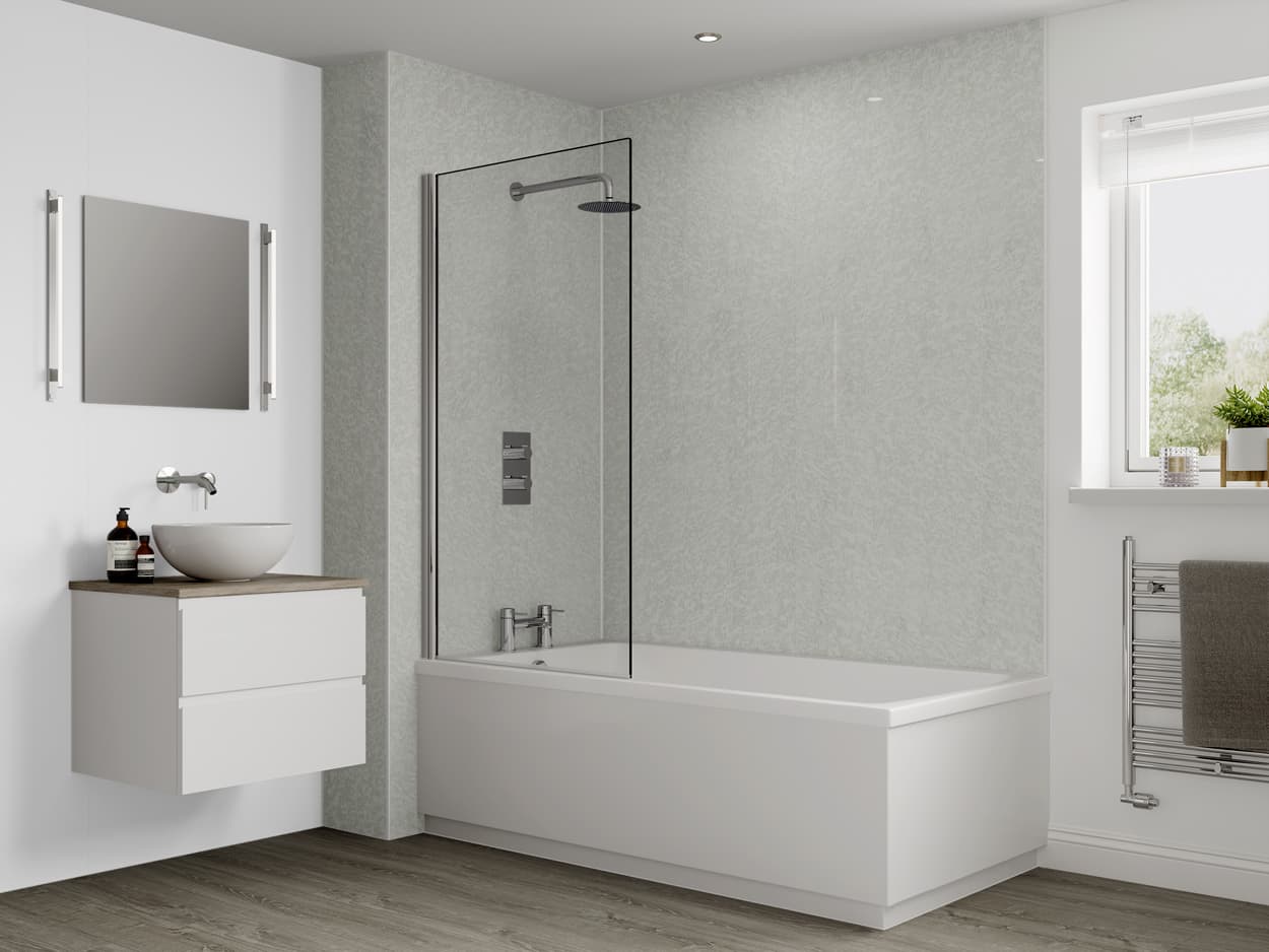 Multipanel Classic Bathroom Wall Panel Unlipped 2400 x 900mm Frost White M049