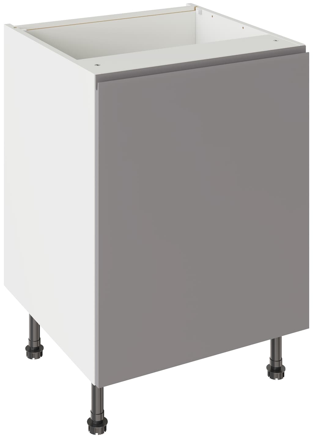 Flatpack Sink Base Unit J-pull Super Gloss Dust Grey 600mm - FKKJ0335