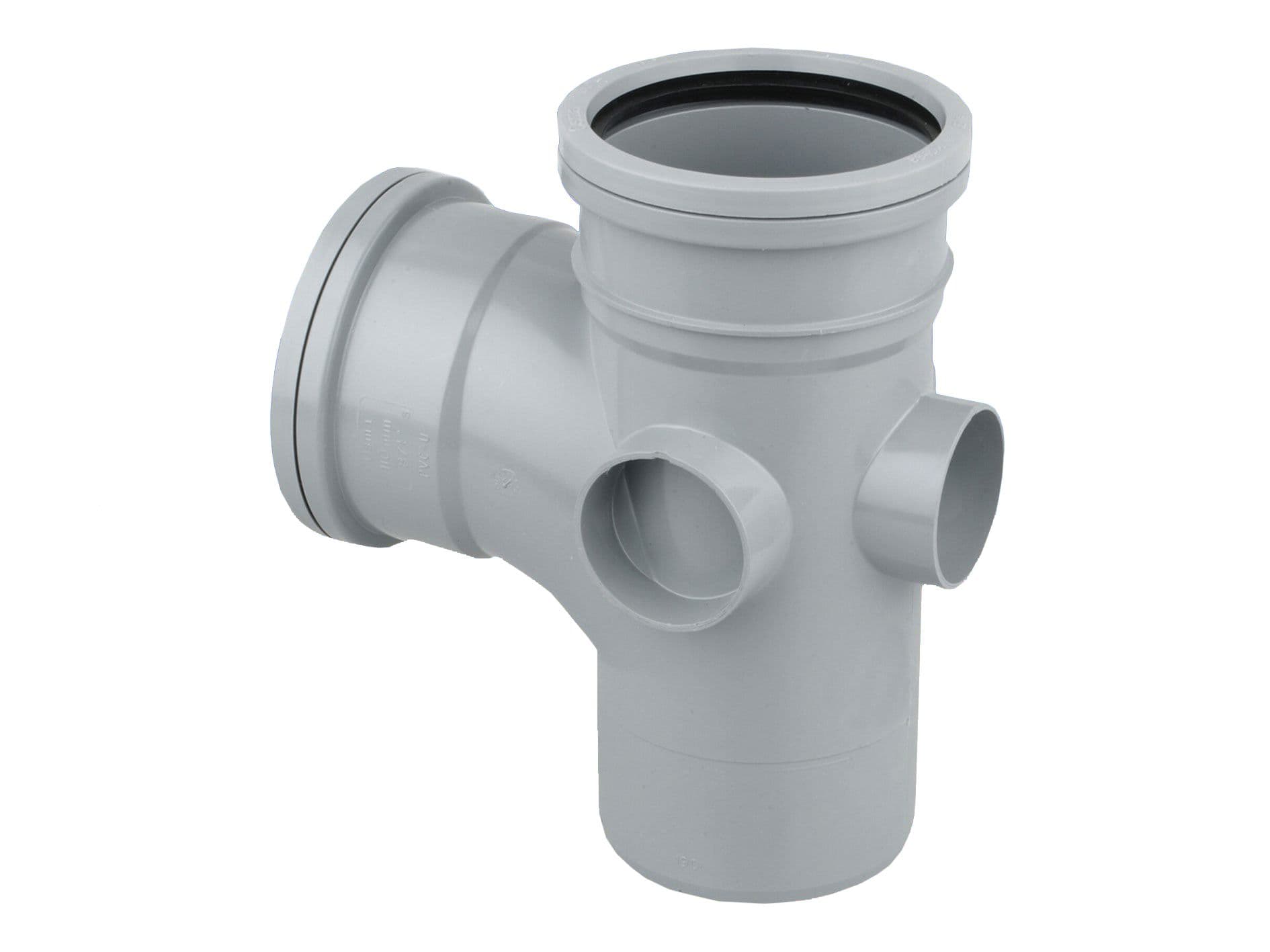 Wavin OsmaSoil S/S branch 90° 110mm grey
