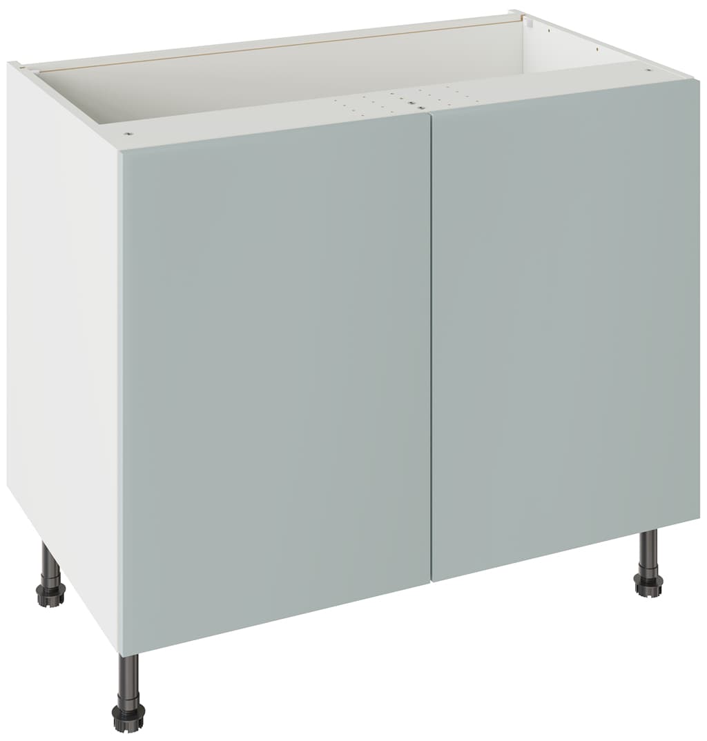 Flatpack 1000 Base Kitchen Cabinet Slab Supermatt Aquamarine