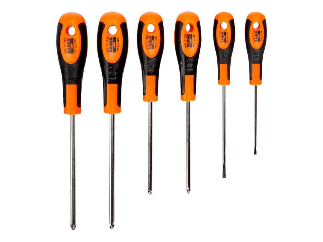 Bahco 600 Series Screwdriver Set, 6 Piece 605-6