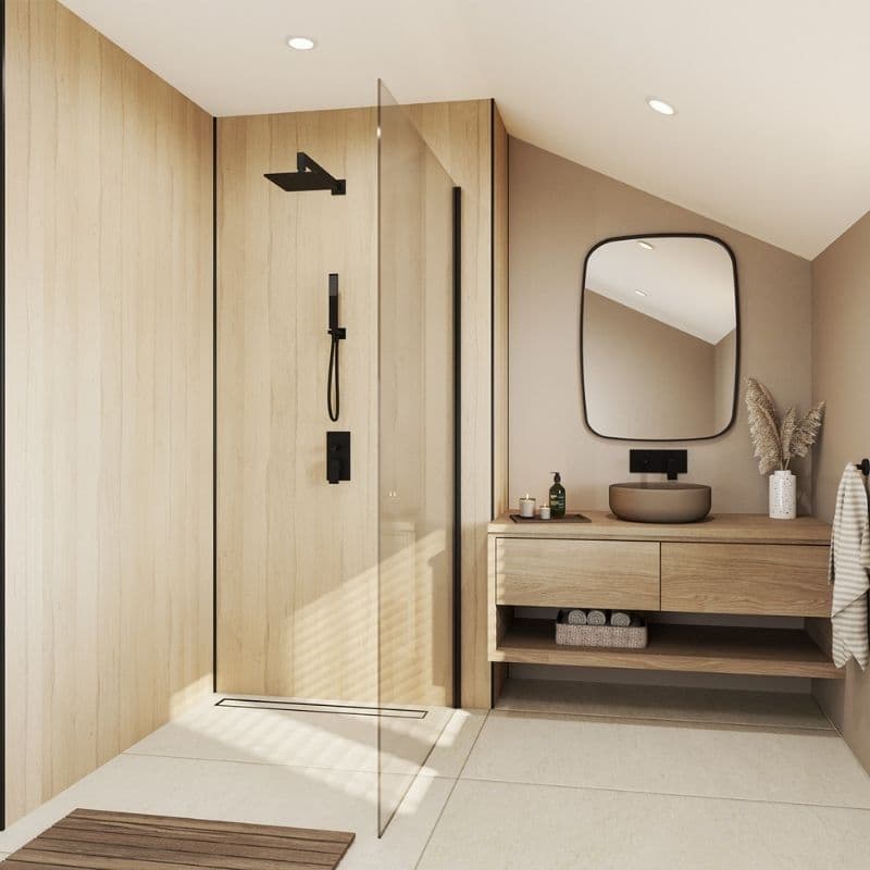 Laminate Wall Panel Square Edge - 900mm x 2420mm x 11mm English Oak