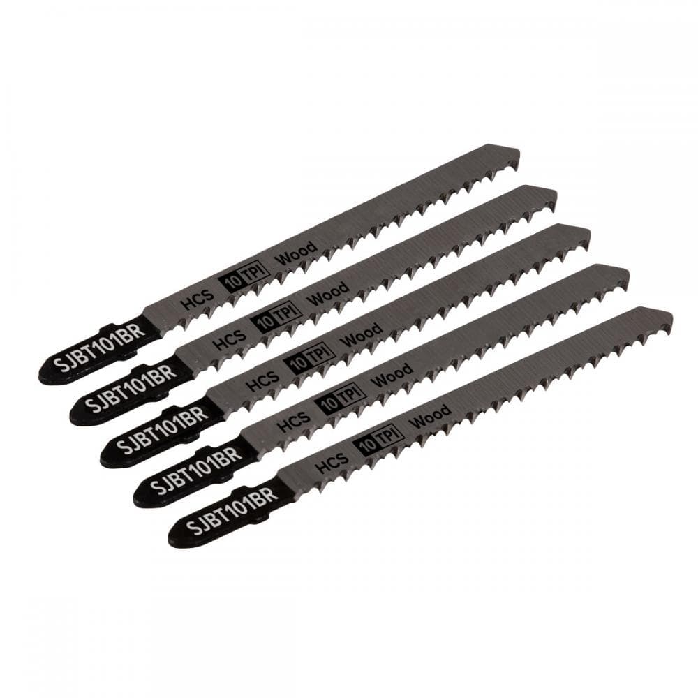 Sealey SJBT101BR Jigsaw Blade Hard Wood Downward Cut 100Mm 10Tpi - Pack Of 5