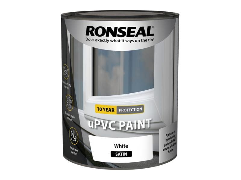 Ronseal 39392 Upvc Paint White Satin 750Ml