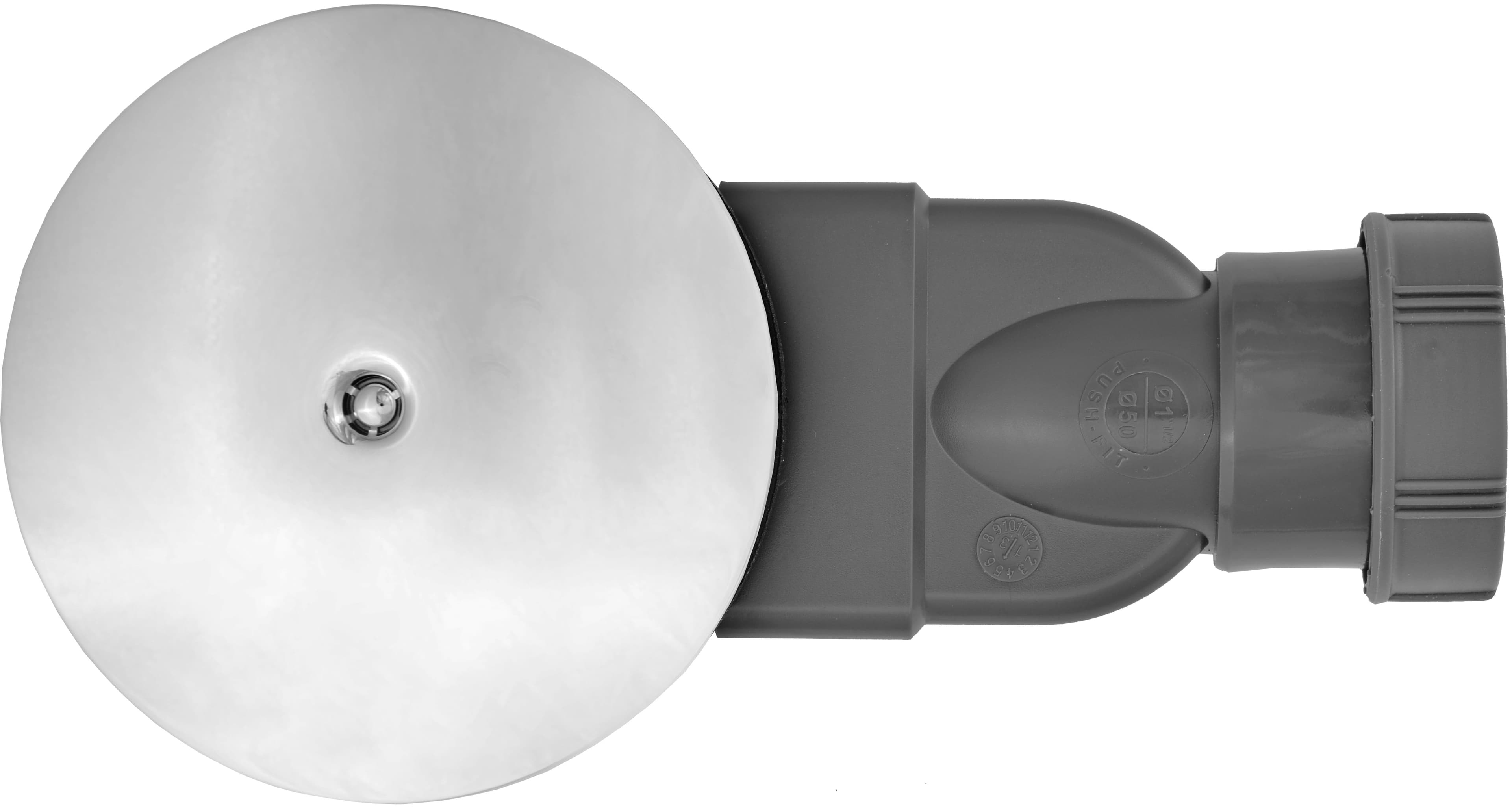 Wirquin Slim Shower Trap - 43/50Mm Outlet & 25Mm Waterless Seal - Chrome Plated Dome SLIM2