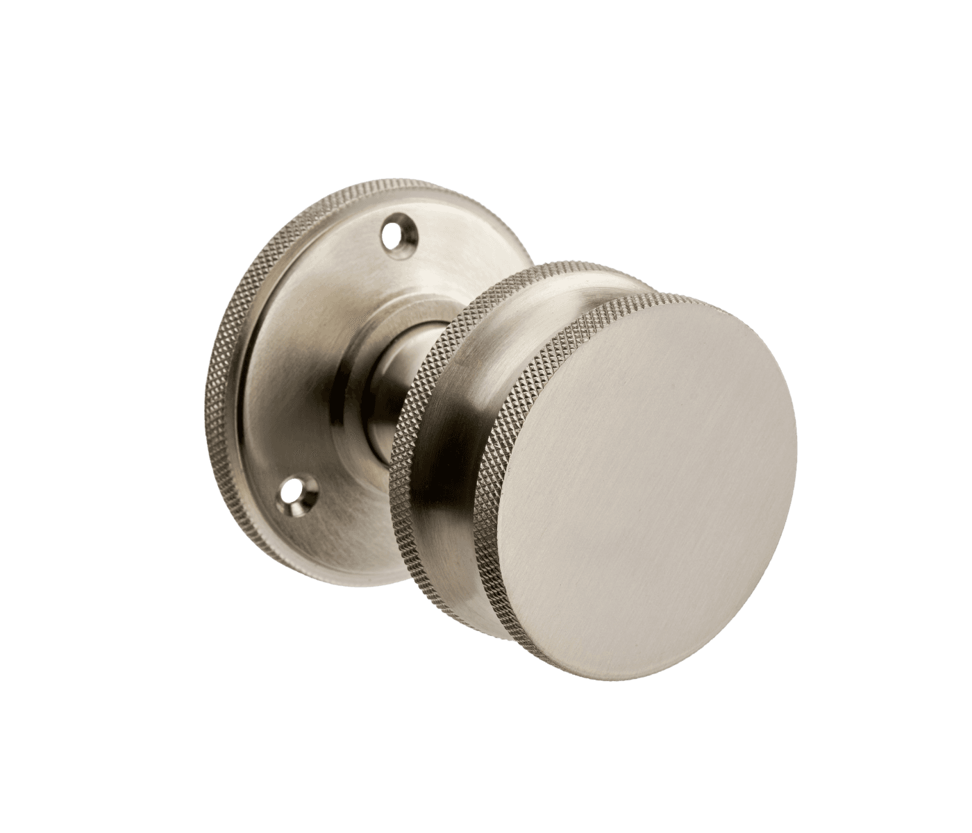 Kensington Knurled Mortice Door Knob - Satin Nickel - Internal - Designer Levers