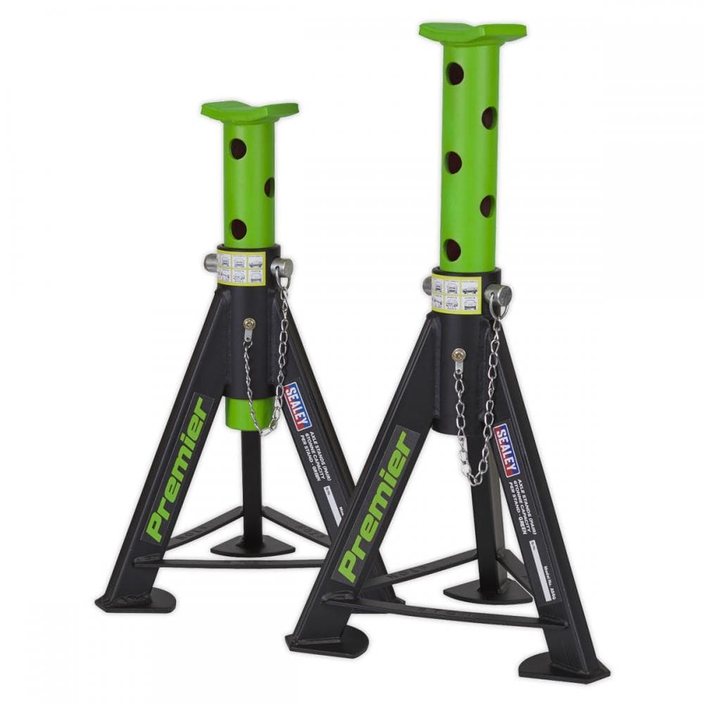 Sealey AS6G Axle Stands (Pair) 6 Tonne Capacity Per Stand - Green