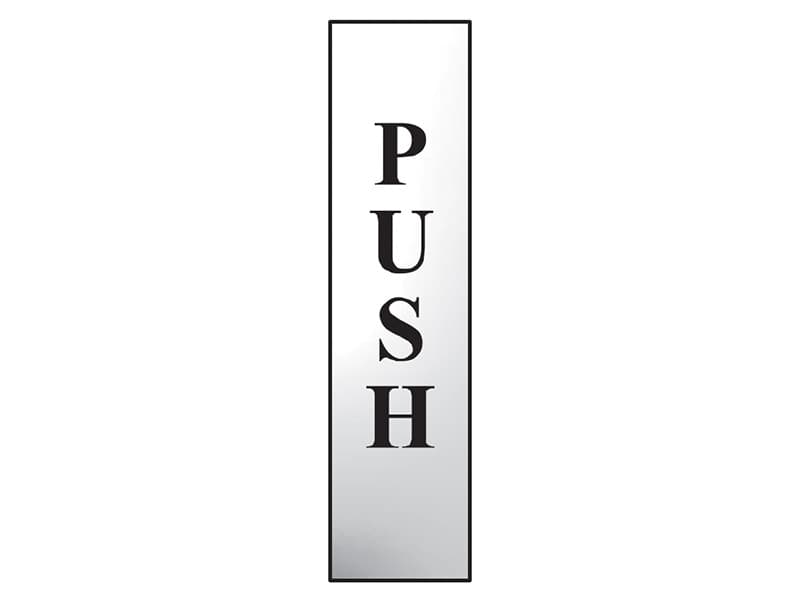 Scan 6032C Push Vertical - Polished Chrome Effect 50 X 200Mm