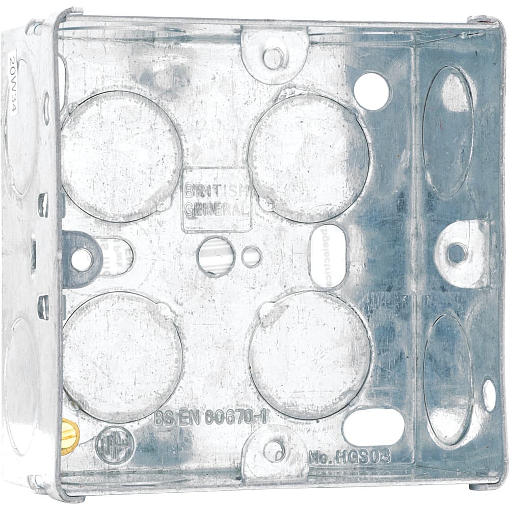BG Electrical HGS03 1 Gang 35mm Metal Flush Back Box