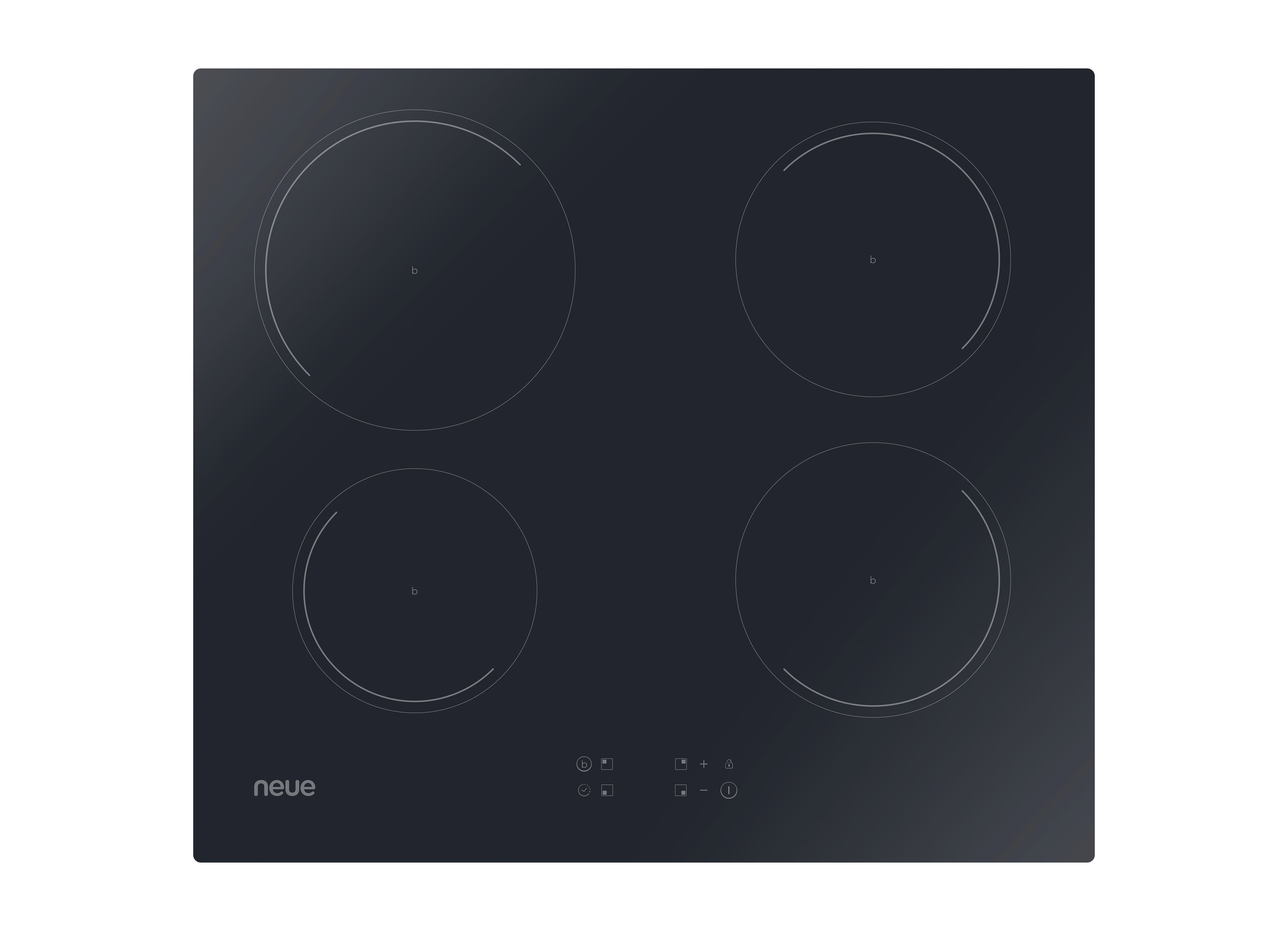 Neue Black Induction Hob with Touch Control, 60cm - NI642C/E1