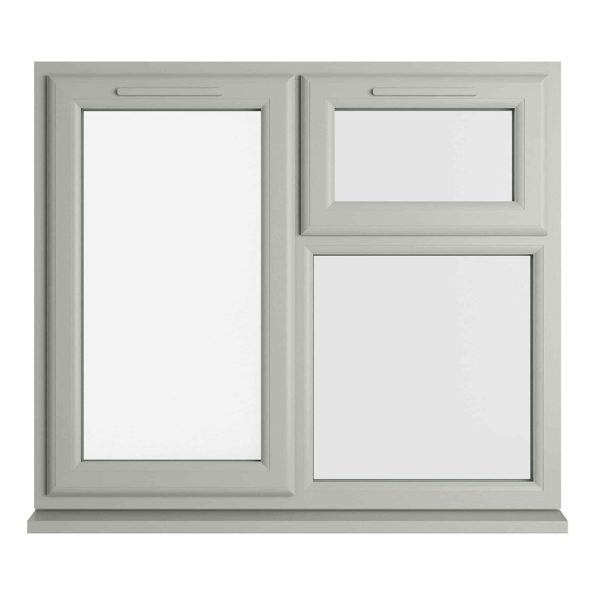 Crystal Double Glazed uPVC Window Agate/White Left Hung 1115mm x 1190mm Clear