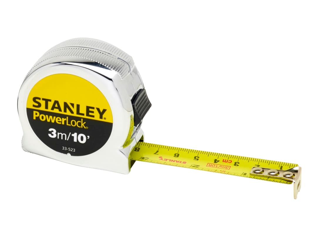 STANLEY® Hand Tools PowerLock® Classic Pocket Tape 3m/10ft (Width 19mm) 0-33-523