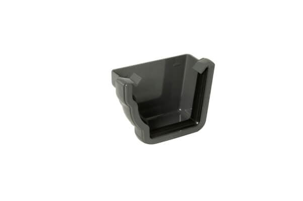 FloPlast Ogee Gutter External Stopend Left Hand - 110mm x 80mm Anthracite Grey