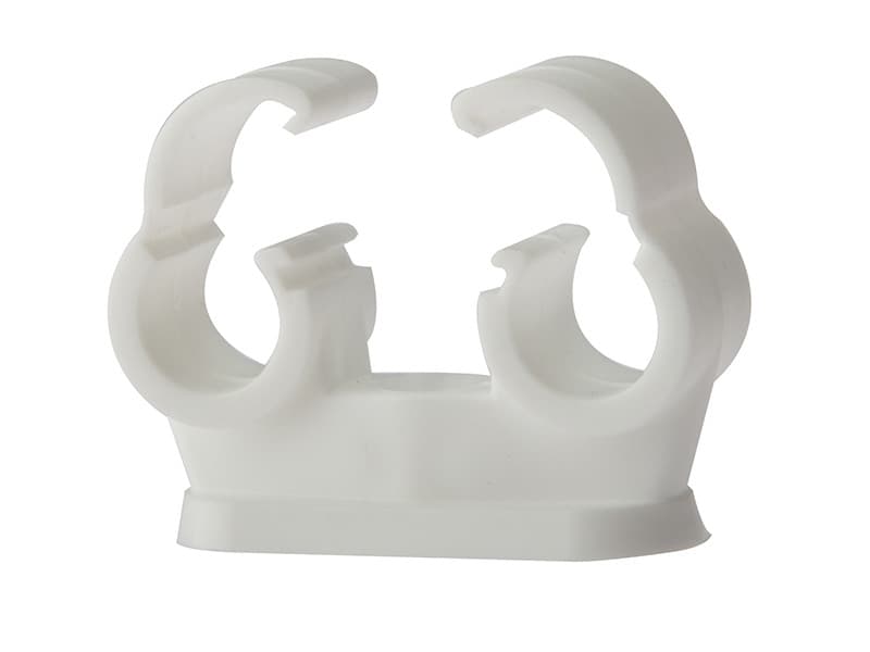 Forgefix PCDC15 Pipe Clip Double Cliplock 15Mm Box 50