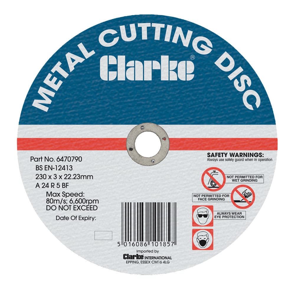 Clarke 6470790 6470790 9 Metal Cutting Disc Flat