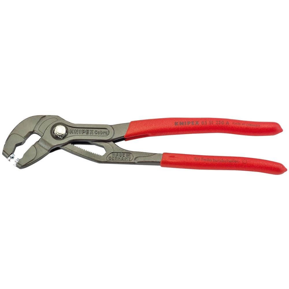Knipex 85 51 180 A Sb Spring Hose Clamp Pliers With Non-Slip Plastic Coating Grey Atramentized 180Mm 79173