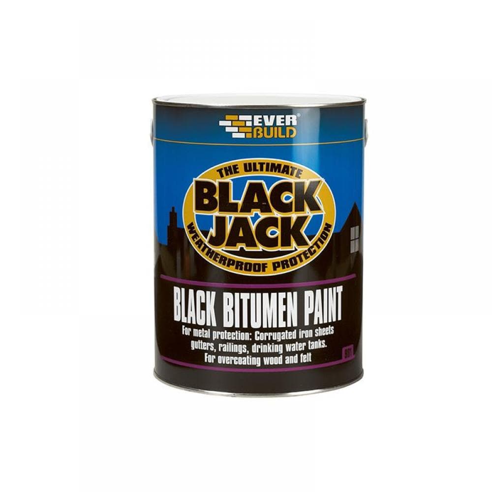 Everbuild Sika 486939 Black Jack® 901 Black Bitumen Paint 5 Litre