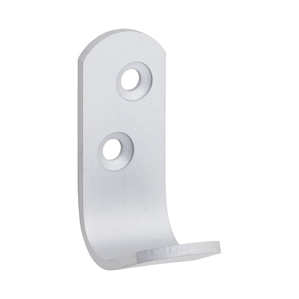 Timco Single Robe Hook - Satin Anodised Aluminium TIMpac 2 725142