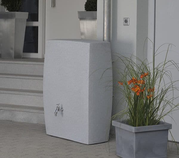 Large 275L Noblesse Decorative Water Butt - Granite Grey Original Organics