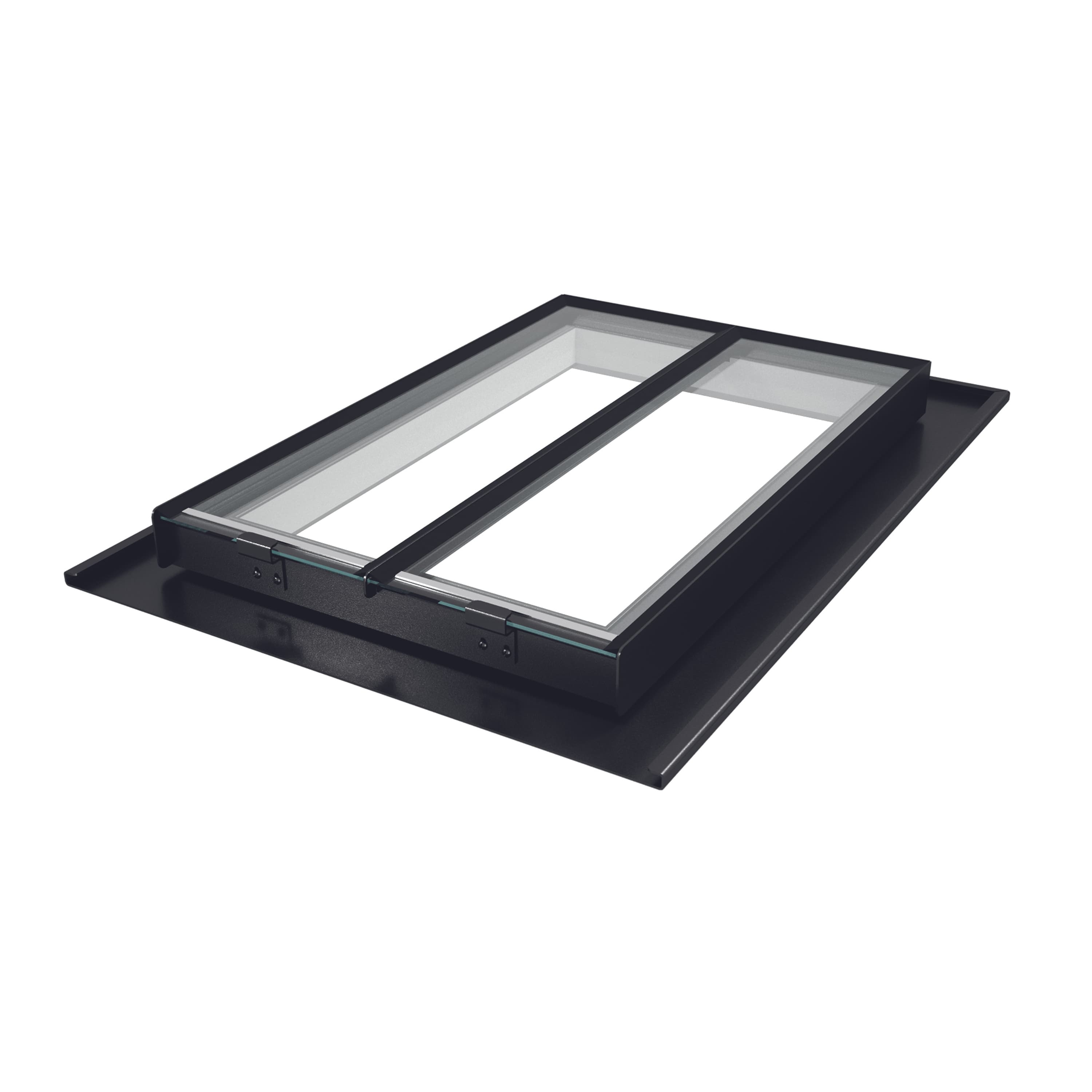 The Rooflight Co. CR09 Conservation Rooflight 517mm x 828mm Steel 1 Glazing Bar, Black Frame, White Linings