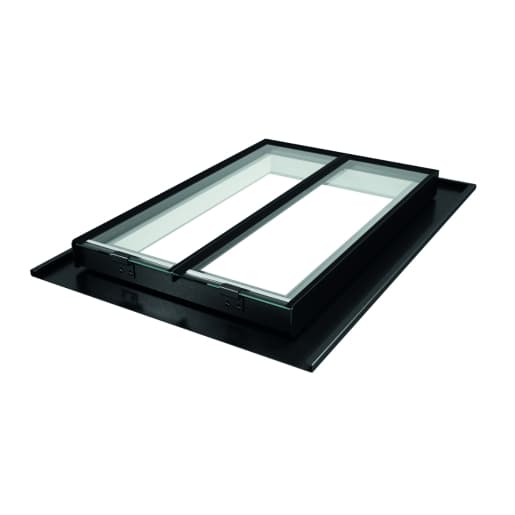 The Rooflight Co. CR09 Conservation Rooflight 517mm x 828mm Steel 1 Glazing Bar, Black Frame, White Linings