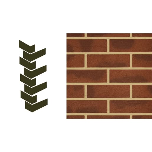 Weber Red Wall Brick Corner Antique - 8 Per Pack