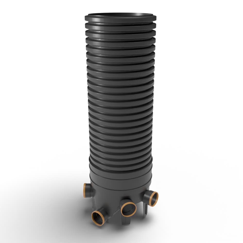 Inspection Chamber Set - 450mm Diameter x 1940mm Depth with 110mm Channel & 110mm Inlets