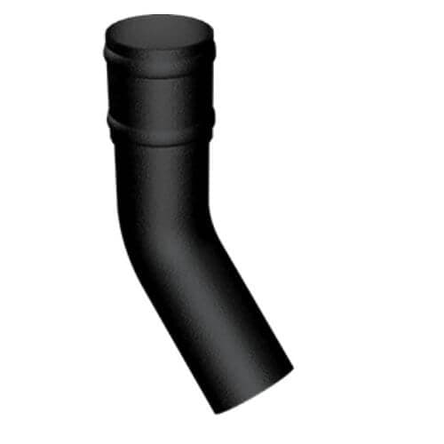 Cast Aluminium Round Downpipe Bend - 135 Degree x 76mm Black (9005 Leatherette)
