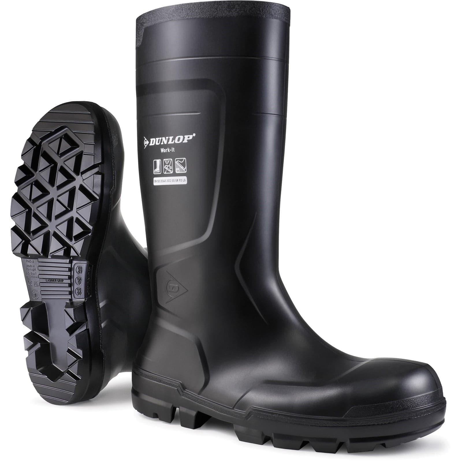 Footsure Western Limited Dunlop Work-It Full Safety Wellington Size 6 39476-73634-01