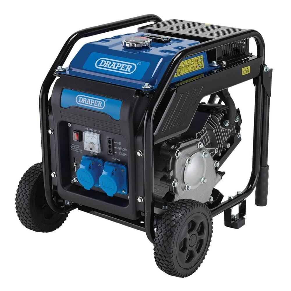 Draper Petrol Open Frame Inverter Generator With Wheels 3800W each 1 98683
