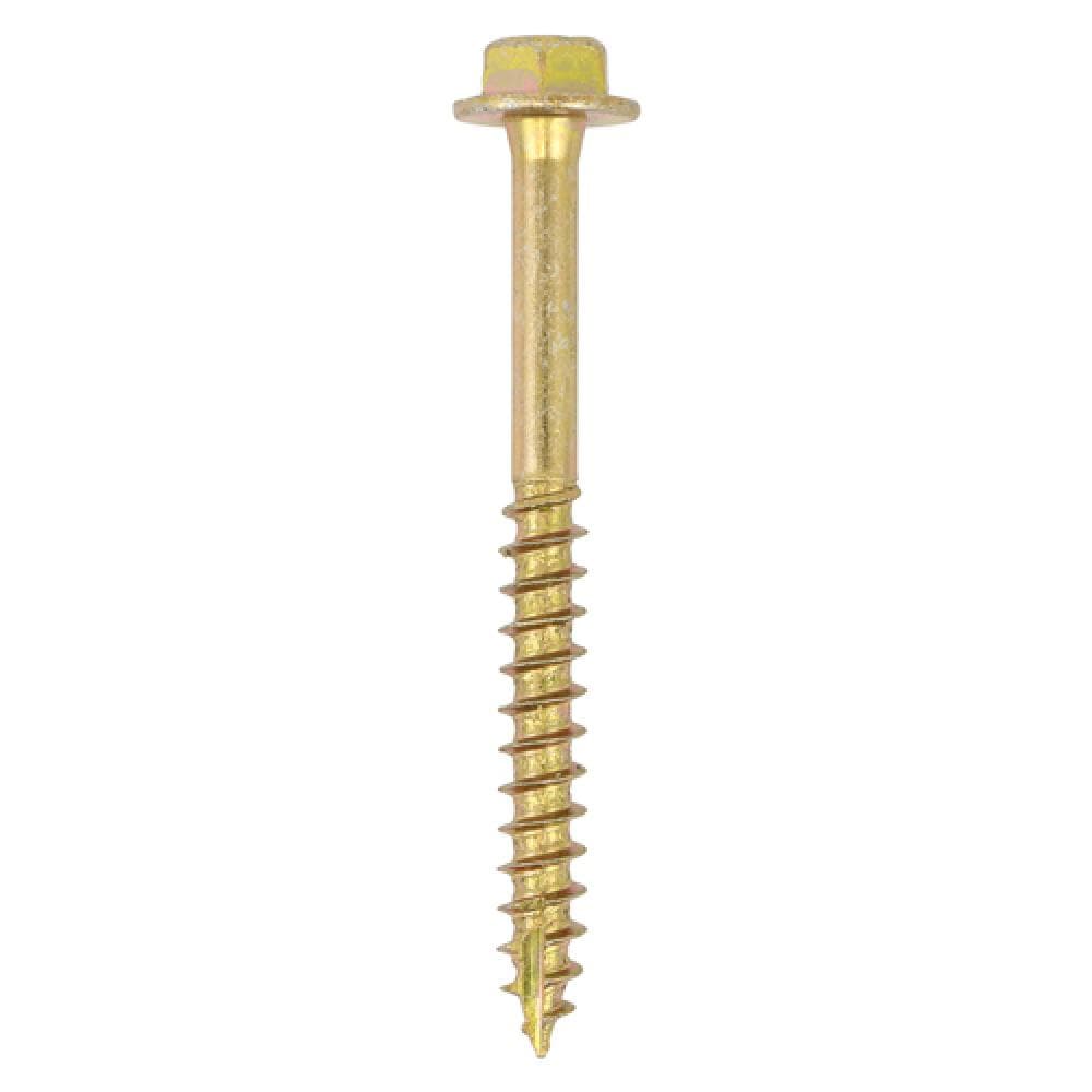 Timco 1070SCSY Advanced Coach Screws - Hex Flange - Yellow 10.0 X 70 Box 50