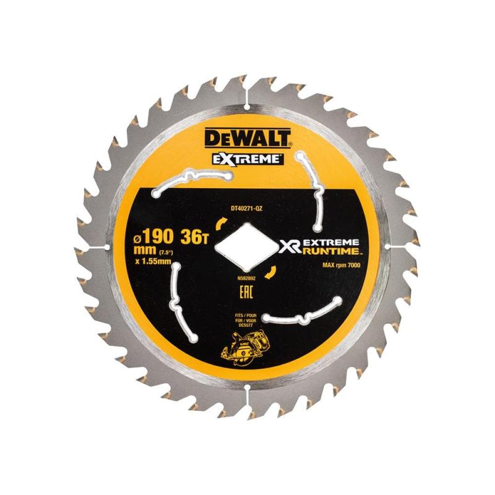 Dewalt DT40271-QZ Extreme Runtime Flexvolt Circular Saw Blade 190Mm X Diamond X 36T