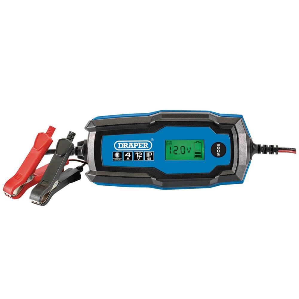 Draper 53489 12V Smart Charger And Battery Maintainer 4A per item 1