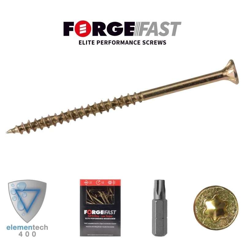 Forgefast FFT3540Y Elite Low-Torque Woodscrews 3.5 X 40Mm (Box Of 200)