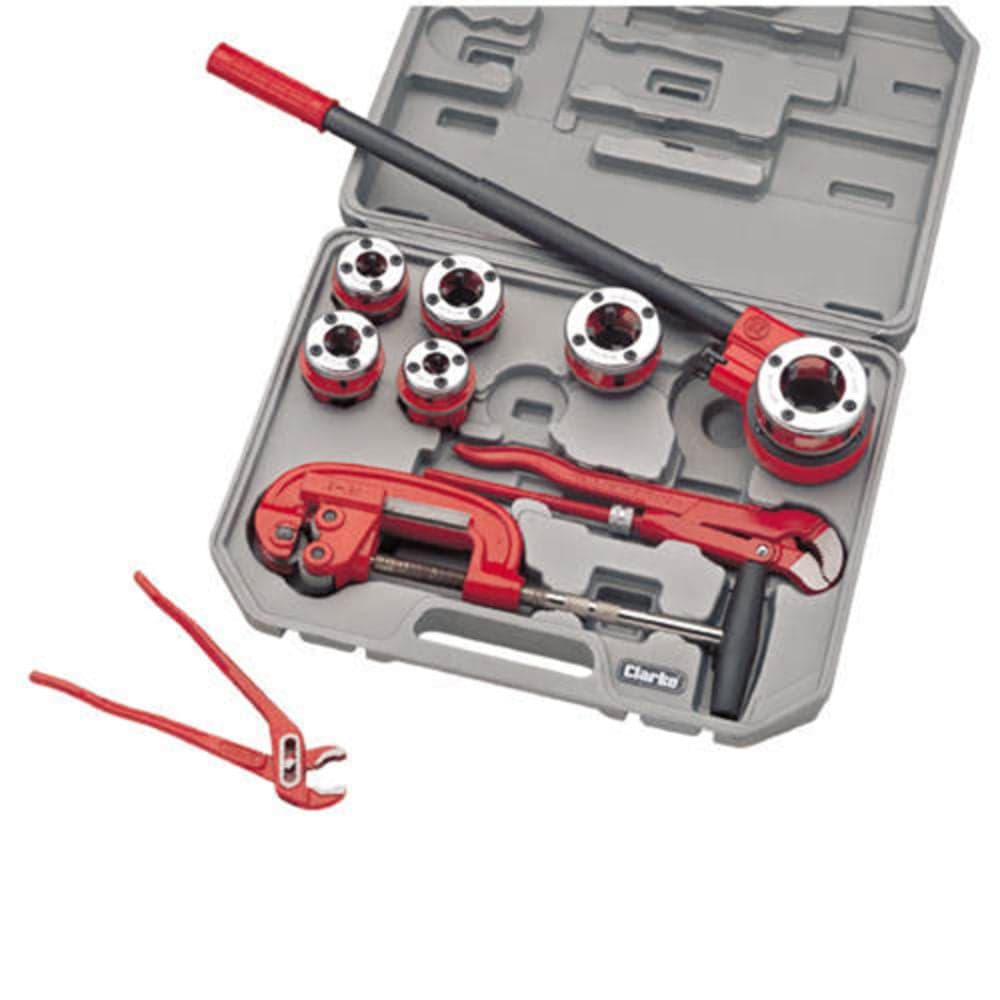 Clarke 1801418 Cht418 10 Piece Pipe Threading Kit