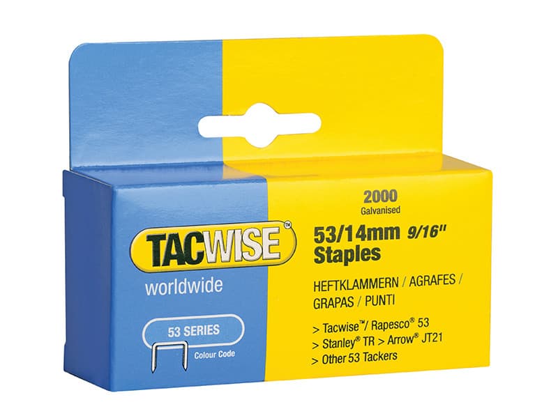 Tacwise 0338 53 Light-Duty Staples 14Mm (Type Jt21 A) (Pack 2000)