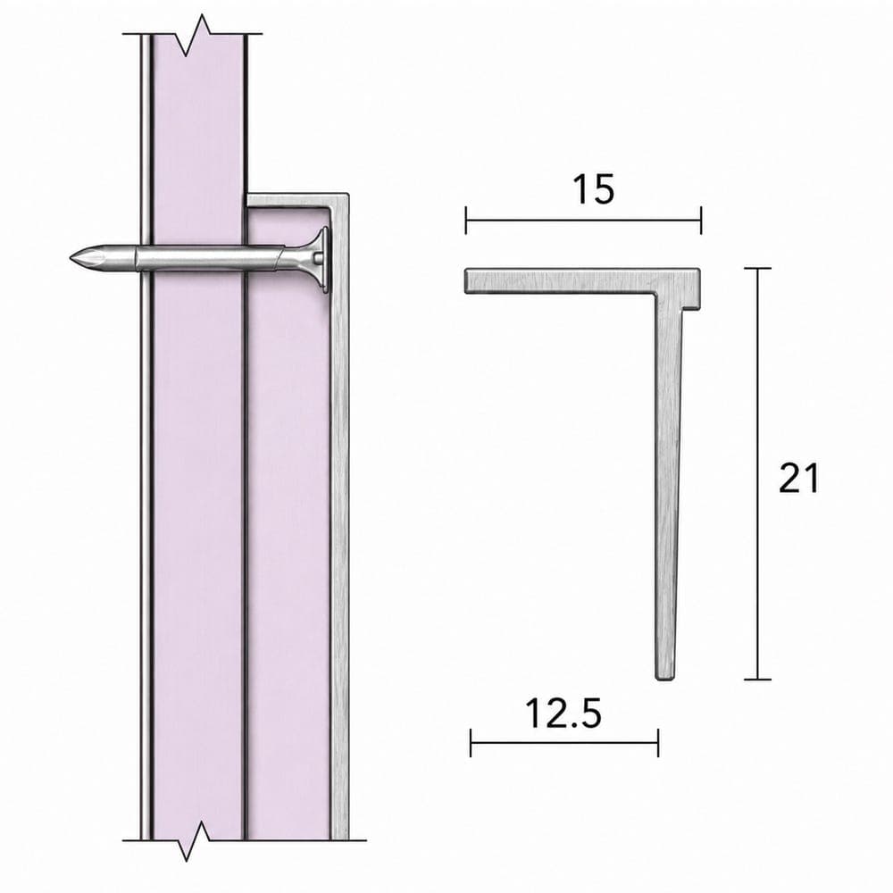 Aluminium Flexible Edge Trim 15mm x 3000mm